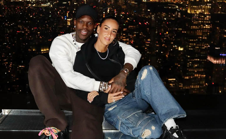 how tall is Dennis Schroder's wife .Ellen Ziolo